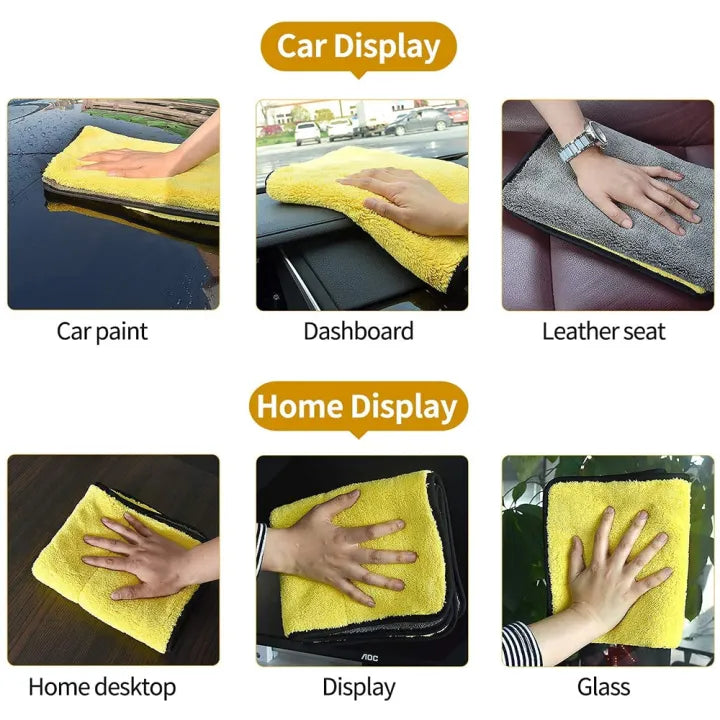 Professional Grade Dual-Sided Microfiber Detailing Towels – 60x60 cm (2-Pack