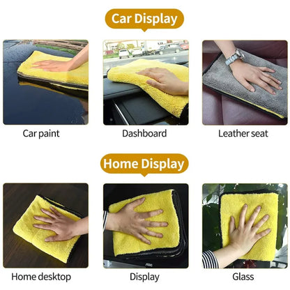 Professional Grade Dual-Sided Microfiber Detailing Towels – 60x60 cm (2-Pack